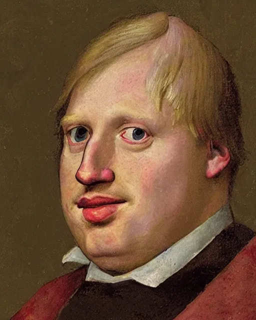 Prompt: a 1 2 0 0 s portrait of boris johnson