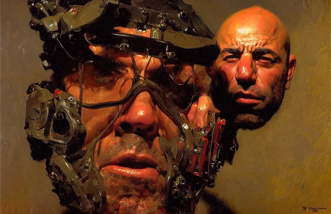 Prompt: portrait of joe rogan!!!!!!!!!!!!!!!!!!!!!!!!!!!, detailed face, detailed painting,, epic lighting, by ilya repin, phil hale and kent williams