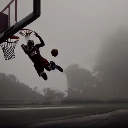 Prompt: charles barkley chaos dunk, 8 k uhd, unreal engine, reflected chrome, octane render in the artstyle of greg rutkowski