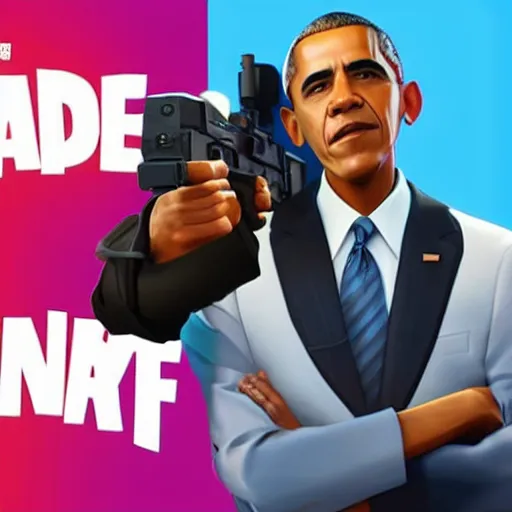 Prompt: obama in fortnite