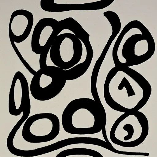 Image similar to abstract drawing in style of juan miro