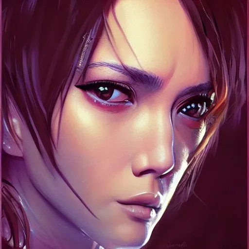 Image similar to jennifer lopez portrait as manga girl, realistic shaded perfect face, fine details. anime. realistic shaded lighting poster by ilya kuvshinov katsuhiro otomo ghost - in - the - shell, magali villeneuve, artgerm, jeremy lipkin and michael garmash and rob rey