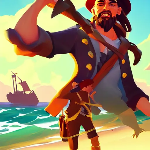 Image similar to painting treasure on sea of thieves game smooth median photoshop filter cutout vector, behance hd by jesper ejsing, by rhads, makoto shinkai and lois van baarle, ilya kuvshinov, rossdraws global illumination