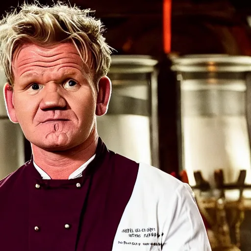 Image similar to gordon ramsay as harry potter movie still