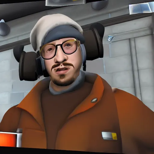 Image similar to sam hyde in team fortress 2, game screenshot