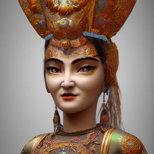 Prompt: turkic goddess of fertility, umay, cinematic lighting, render quality 8 k, detailed