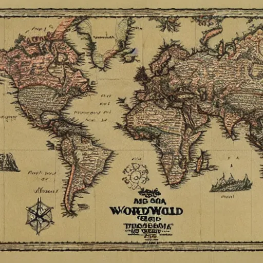 Image similar to map of the world drawn by an american