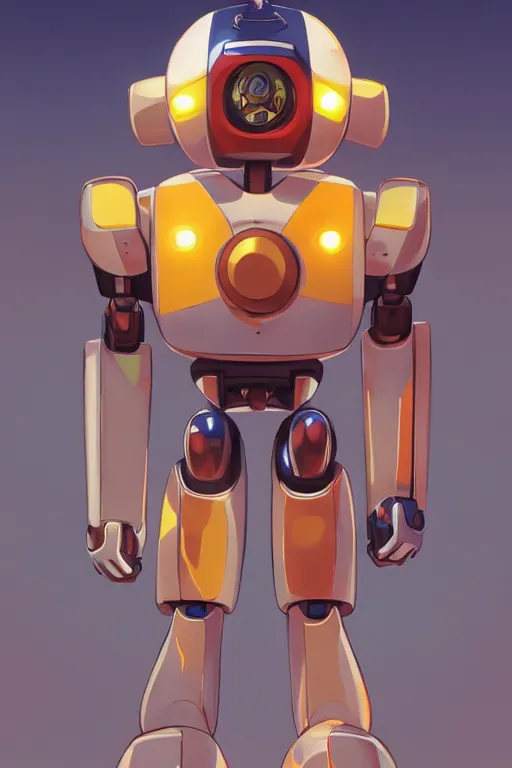 Image similar to metabots medabots medarotto medarot robot minimalist comics, behance hd by jesper ejsing, by rhads, makoto shinkai and lois van baarle, ilya kuvshinov, rossdraws global illumination ray tracing hdr radiating a glowing aura