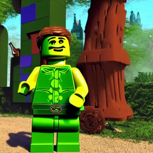 Prompt: lego shrek