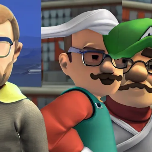 Image similar to Walter White in Super Smash Bros