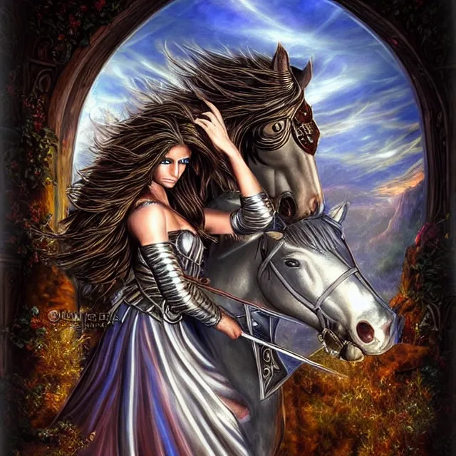 Prompt: beautiful!! knight anne stokes highly detailed 8 k hdr smooth sharp focus high resolution award - winning photo photorealistic chrome reflect