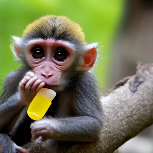 Image similar to baby monkey with pacifier