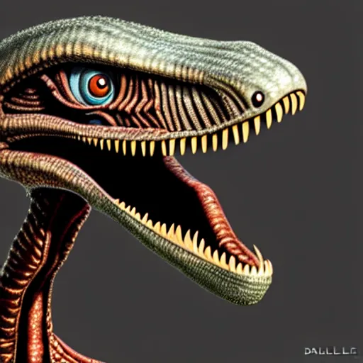 Image similar to alien velociraptor, photorealistic, ultra detailed, created by dall - e 2