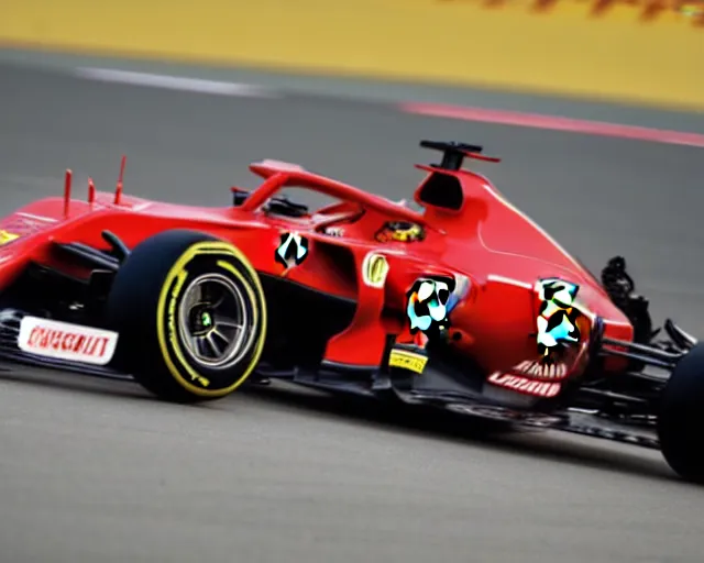 Image similar to live action photo of the 2 0 2 1 f 1 scuderia ferrari, 8 k, sports photography