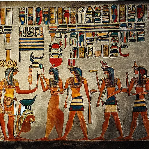 Image similar to a highly detailed painting of an ancient Egyptian city