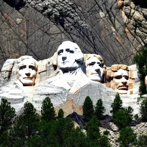 Image similar to mount rushmore with donald trump face,