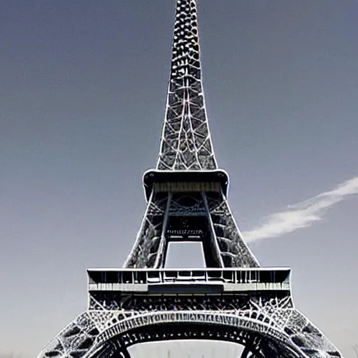 Prompt: spaceship shaped as the eiffel tower