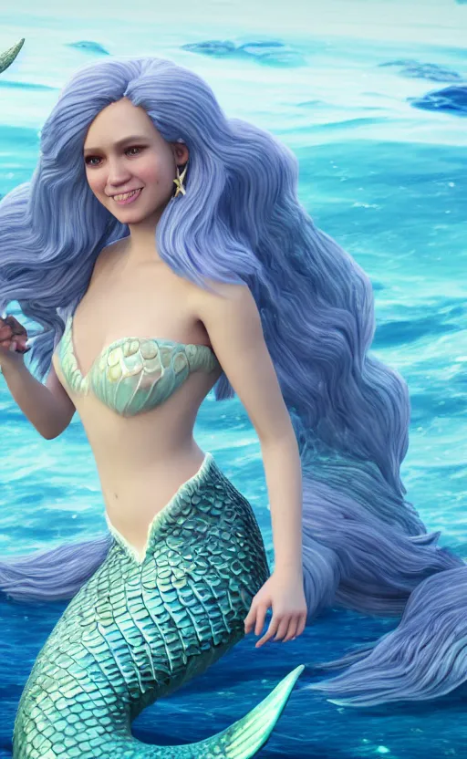 Image similar to joe biden as a charming mermaid dreamlike with jewelry, character art, hyperdetailed, 8 k realistic, frostbite 3 engine, cryengine, dof, trending on artstation, digital art