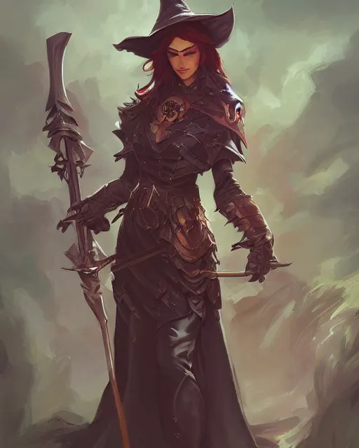 Prompt: a beautiful witch paladin by Stanley Artgerm Lau, WLOP, Rossdraws, frank frazetta, Andrei Riabovitchev, Marc Simonetti, tranding on artstation