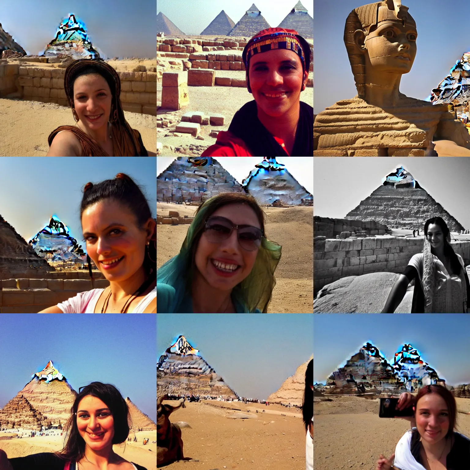 Selfie of Cleopatra in Giza, the Pyramids in the | Stable Diffusion ...