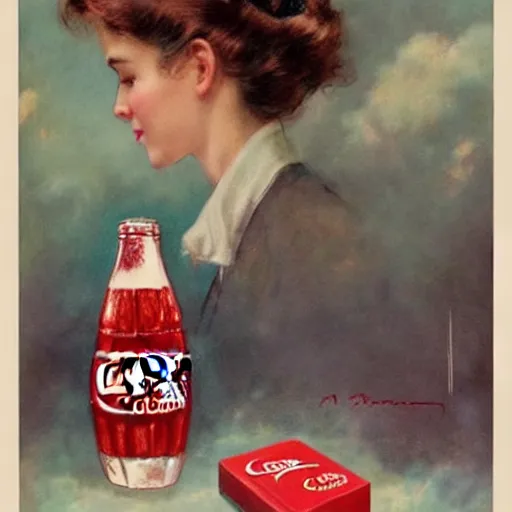 Image similar to ( ( ( ( ( 1 9 5 0 s coca cola ad. muted colors. ) ) ) ) ) by jean - baptiste monge!!!!!!!!!!!!!!!!!!!!!!!!!!!