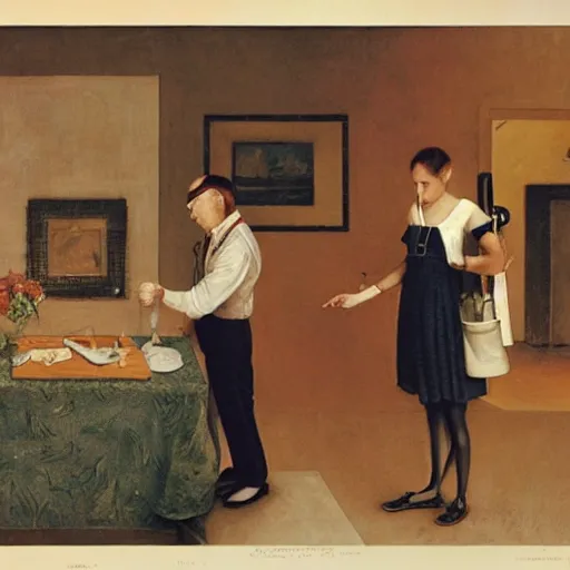 Image similar to man and woman, normal rockwell