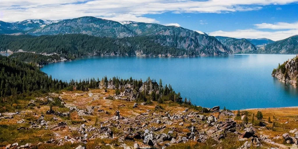 Prompt: photo of an Baikal lake, stunning landscape