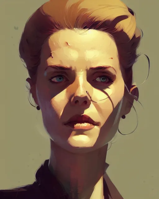 Image similar to hyper - realistic portrait of dolores abernathy by atey ghailan, by greg rutkowski, by greg tocchini, by james gilleard, by joe fenton, by kaethe butcher, dynamic lighting, gradient light yellow, brown, blonde cream and white color scheme, grunge aesthetic