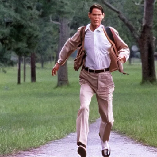 Image similar to jim carrey as forrest gump