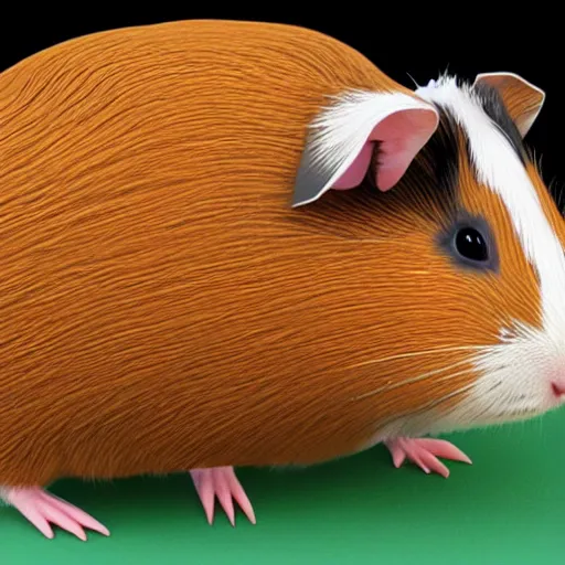 Image similar to realistic 3 d render of a guinea pig