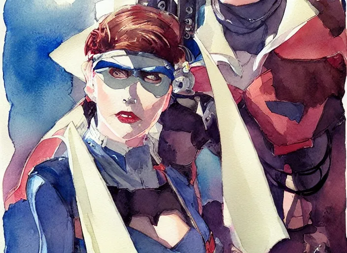 Image similar to concept art of comic - con cosplay, pinterest, artstation trending, behance, watercolor, by coby whitmore, silver, laser light,