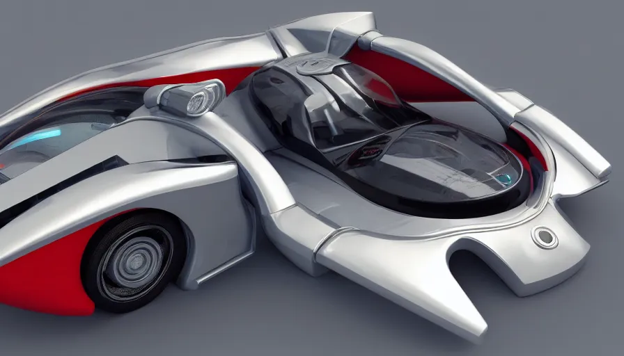 Prompt: retro futuristic car 3 d high octane render, 8 k photorealistic, hd, high details, trending on artstation