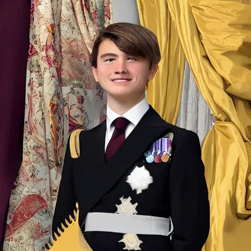 Image similar to a 1 4 - year old as the official king of the united kingdom in 2 0 2 2