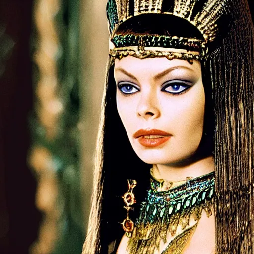 Image similar to ornella muti as cleopatra, 8 k resolution hyperdetailed photo realistic, extremely high quality and life like