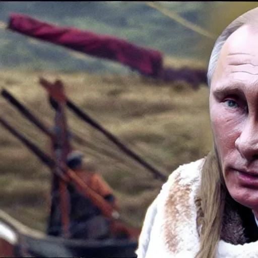 Image similar to Putin In the Vikings 4K quality super realistic