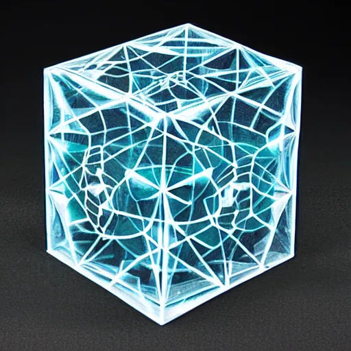 Prompt: a four dimension tesseract