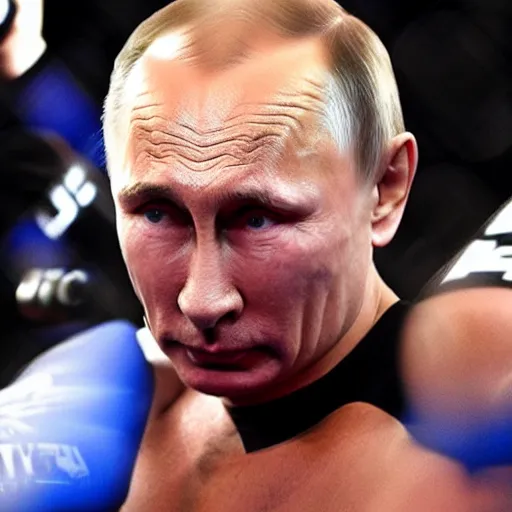 Prompt: Putin in the UFC