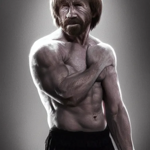 Prompt: a high detail, fully body shot of Chuck Norris wearing a tutu, render, cgsociety, photorealism