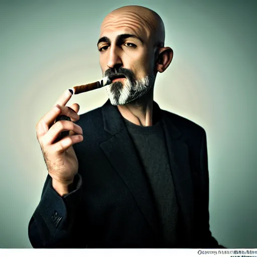 Image similar to very accurate photo, very coherent image, hyper realistic photo of a man holding a cigarette in a hand, by Omar Reda, Tim Booth, award-winning shot