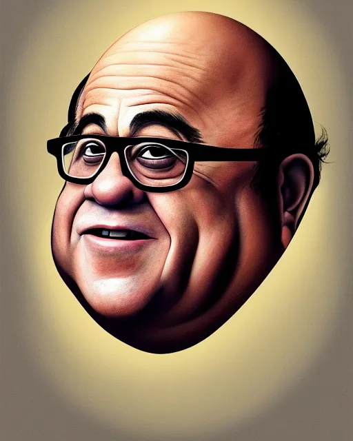 Image similar to painting portrait of danny devito as an egg, cartoon, warm lighting, danny devito has an egg body, movie poster, illustration by bartek fedyczak, erak note, tooth wu, neil richards, kan liu, siwoo kim, jisu choe, trending on art station