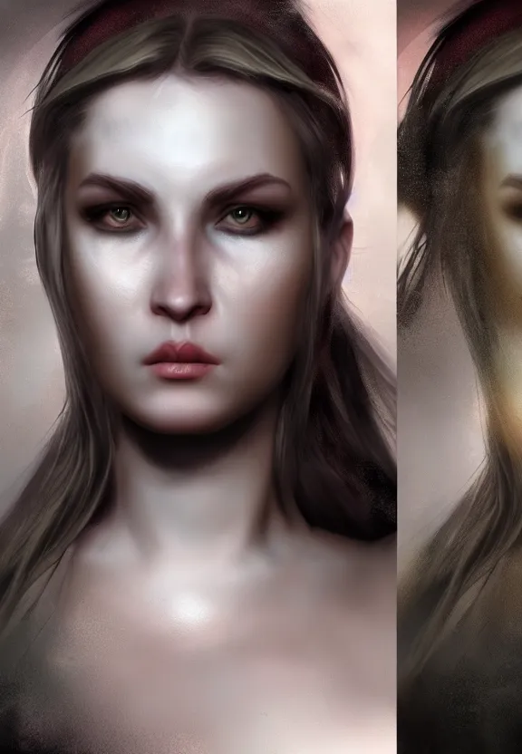 Prompt: dark fantasy female character realistic vfx concept art by