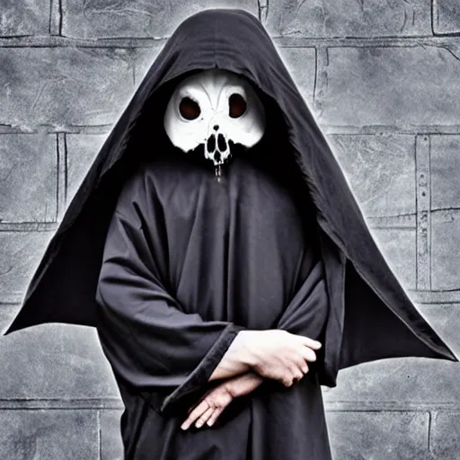 Image similar to rat dressed as grim reaper