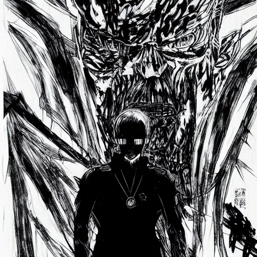 Image similar to Joe Biden looking sinister, by Tsutomu Nihei, highly detailed