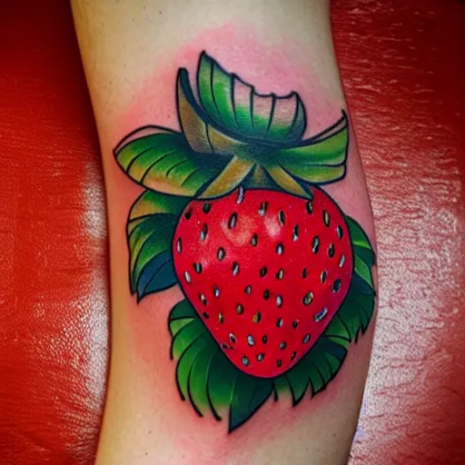 Image similar to tattoo of a strawberry