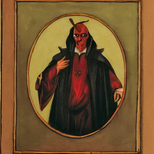Prompt: wretched inquisitor of mephistopheles portrait