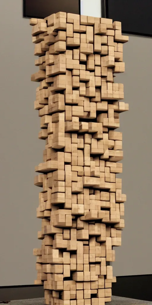 Image similar to Jenga tower designed by Frank Lloyd