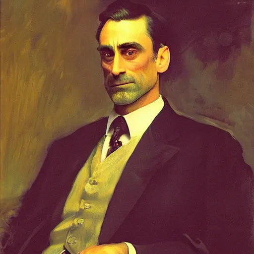 Prompt: John Hamm painted by Sargent
