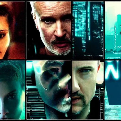 Prompt: david fincher's seven as cyberpunk