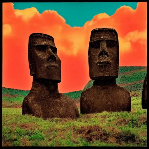 Gigachad as an Easter Island head, trending on, Stable Diffusion