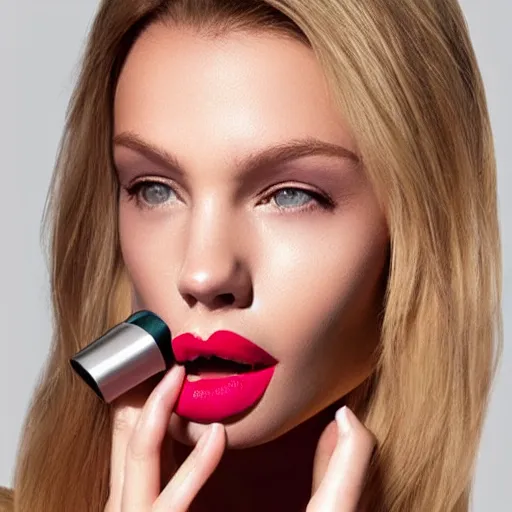 Image similar to lipstick that is too long